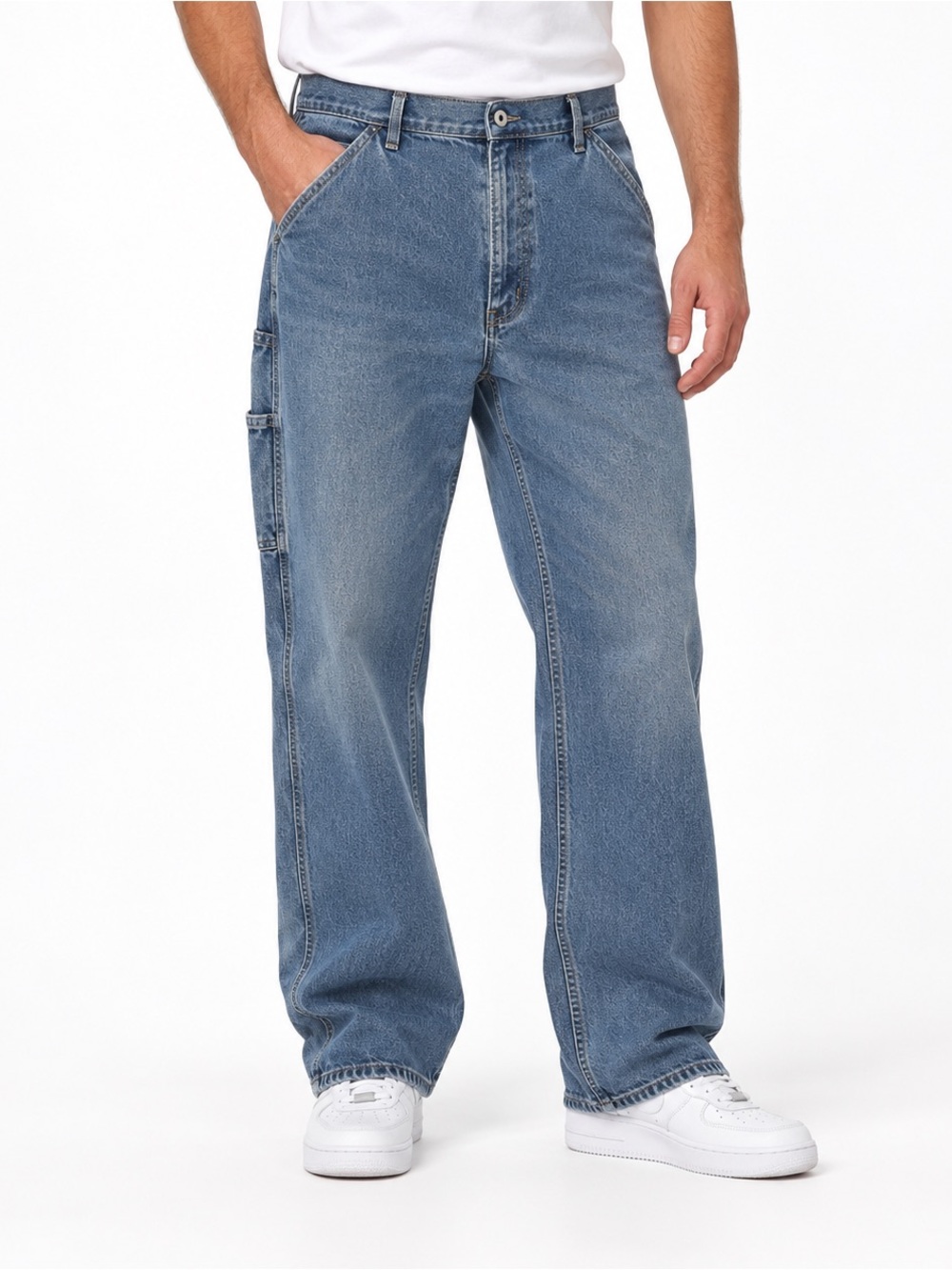 Nautica Jeans Company Blue Carpenter Jeans Utility Pockets